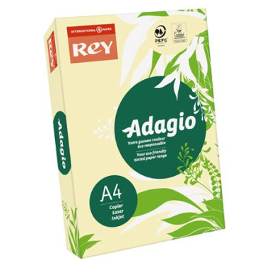 REY Másolópapír, színes, A4, 80 g, REY "Adagio", pasztell sárga