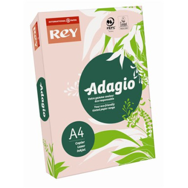 REY Másolópapír, színes, A4, 80 g, REY "Adagio", pasztell rózsaszín