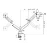 Logilink BP0043 Dual Alumium Monitor Desk Mount Tilt Silver BP0043
