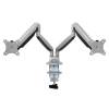 Logilink BP0043 Dual Alumium Monitor Desk Mount Tilt Silver BP0043