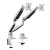 Logilink BP0043 Dual Alumium Monitor Desk Mount Tilt Silver BP0043