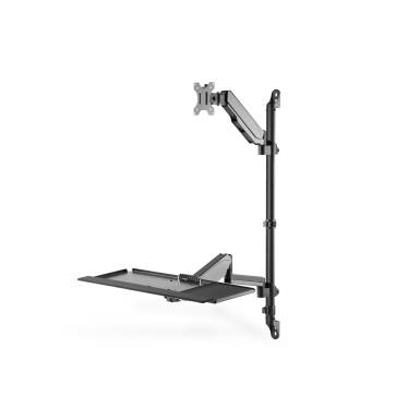 Digitus DA-90372 Flexible Wall-Mounted Stand/Sit Workstation Single Monitor Black DA-90372 Digitus DA-90372 Flexible Wall-Mounted Stand/Sit Workstation Single Monitor Black DA-90372
