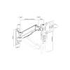 Digitus DA-90396 Universal Single Monitor Mount with Gas Spring Wall Mount Black DA-90396