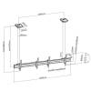 EQuip 45"-55" Dual Screen Ceiling Mount Black 650373