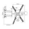 EQuip 23"-55" Articulating TV Wall Mount Bracket Black 650407