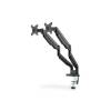 Digitus DA-90395 Universal Dual Monitor Mount With Gas Spring And Clamp Mount Black DA-90395