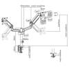 EQuip 17"-32" Dual Monitor Desk Mount Bracket Black 650133