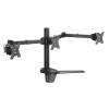 EQuip 17"-27" Articulating Triple Monitor Tabletop Stand Black 650125
