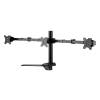 EQuip 17"-27" Articulating Triple Monitor Tabletop Stand Black 650125