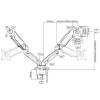 EQuip 650121 17"-32" Interactive Dual Monitor Desk Mount Bracket 650121