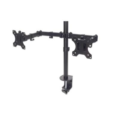 Manhattan Universal Dual Monitor Mount with Double-Link Swing Arms 13"-32" Black 461528 Manhattan Universal Dual Monitor Mount with Double-Link Swing Arms 13"-32" Black 461528