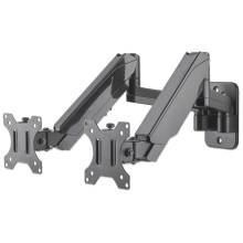Manhattan Universal Gas Spring Dual Monitor Wall Mount Black 461627 Manhattan Universal Gas Spring Dual Monitor Wall Mount Black 461627