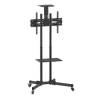 Manhattan Economy Height-Adjustable Multimedia TV Cart Black 461238