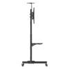 Manhattan Economy Height-Adjustable Multimedia TV Cart Black 461238