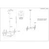 Manhattan Universal Flat-Panel TV Ceiling Mount Black 423625