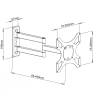 TECHLY 19"-37" Wall LED TV Mount LCD Tiltable 3 Joints White 023820