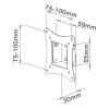 TECHLY 13"-30" Tilt Wall Support for TV Black 106596