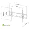TECHLY 40"-65" Wall Bracket for LED LCD TV Tilt Black 301276