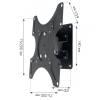 TECHLY 19"-37" Wall Bracket for LED LCD TV Tilt 1 Swivel Black 301412