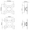 TECHLY 19"-37" Wall Bracket for LED LCD TV Tilt 1 Swivel Black 301412