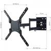 TECHLY 23-55" Universal LCD TV Wall Mount Bracket Black 308893