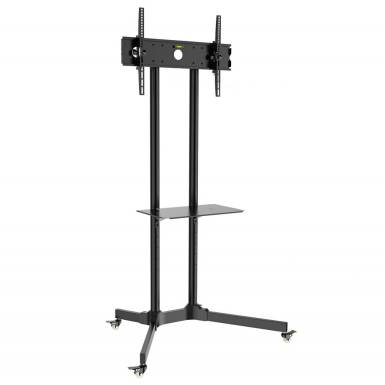TECHLY 30"-65" Floor Trolley with Shelf Support LCD / LED / Plasma Black 309982 TECHLY 30"-65" Floor Trolley with Shelf Support LCD / LED / Plasma Black 309982