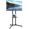 TECHLY 30"-65" Floor Trolley with Shelf Support LCD / LED / Plasma Black 309982