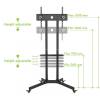 TECHLY 30"-65" Floor Trolley with Shelf Support LCD / LED / Plasma Black 309982
