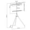 TECHLY  45"-65" Tripod Floor Stand for LCD / LED / Plasma TV Brown/Black 105209
