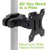 TECHLY 13"-30" Pole Mount Bracket for TV Black 103793