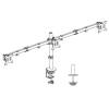 ACT AC8303 Tripple monitor arm 27" Black AC8303