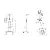 Multibrackets M Public Floorstand Basic 180 incl shelf & camera holder 55" - 80" Black 7350073734627
