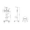 Multibrackets M Public Floorstand Basic 150 incl shelf & camera holder 32" - 60" Black 7350073732319