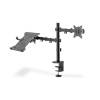 Digitus DA-90436 Universal monitor mount with notebook holder 32" Black DA-90436