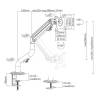 Gembird MA-DA1-02 Adjustable Tilting Desk Display Mounting Arm 17”-32” Black MA-DA1-02