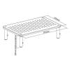 Gembird MS-TABLE-01 Adjustable Rectangle Monitor Stand Black MS-TABLE-01