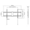 Gembird WM-90F-01 Fixed TV Wall Mount 43"-90" Black WM-90F-01