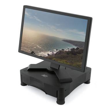 ACT AC8200 Monitor Stand with One Drawer 10"-17" Black AC8200