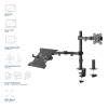 ACT AC8305 Single Monitor Arm with Laptop Arm 10"-35" Black AC8305