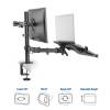 ACT AC8305 Single Monitor Arm with Laptop Arm 10"-35" Black AC8305