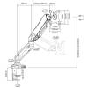 ACT AC8311 Gas Spring Monitor Arm Office 13"-32" Black AC8311