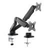 ACT AC8312 Gas Spring Dual Monitor Arm Office 13"-32" Black AC8312