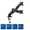 ACT AC8312 Gas Spring Dual Monitor Arm Office 13"-32" Black AC8312