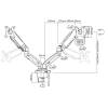 ACT AC8312 Gas Spring Dual Monitor Arm Office 13"-32" Black AC8312