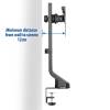 ACT AC8321 Single Monitor Arm Office Quick Height Adjustment 10"-35" Black AC8321