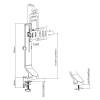 ACT AC8321 Single Monitor Arm Office Quick Height Adjustment 10"-35" Black AC8321
