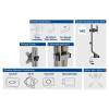 ACT AC8321 Single Monitor Arm Office Quick Height Adjustment 10"-35" Black AC8321