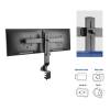 ACT AC8322 Dual Monitor Arm Office Quick Height Adjustment 10"-27" Black AC8322