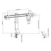 ACT AC8322 Dual Monitor Arm Office Quick Height Adjustment 10"-27" Black AC8322