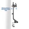ACT AC8322 Dual Monitor Arm Office Quick Height Adjustment 10"-27" Black AC8322